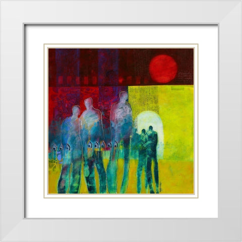 Markers White Modern Wood Framed Art Print with Double Matting by van Ginkel, Marjolijn