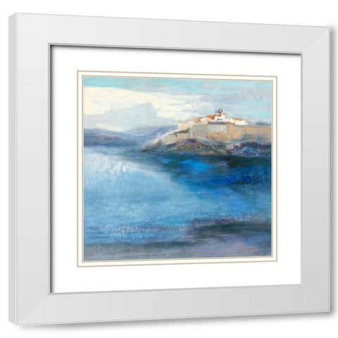 Cavi White Modern Wood Framed Art Print with Double Matting by Parise, Chantal