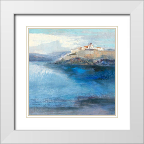 Cavi White Modern Wood Framed Art Print with Double Matting by Parise, Chantal