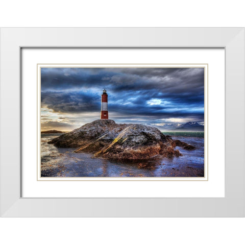 Fin del mundo White Modern Wood Framed Art Print with Double Matting by Terrible, Aurelien