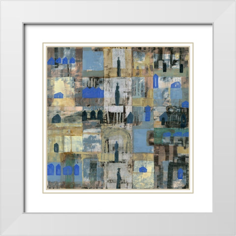 4. Fontana White Modern Wood Framed Art Print with Double Matting by Richter-Armgart, Rose