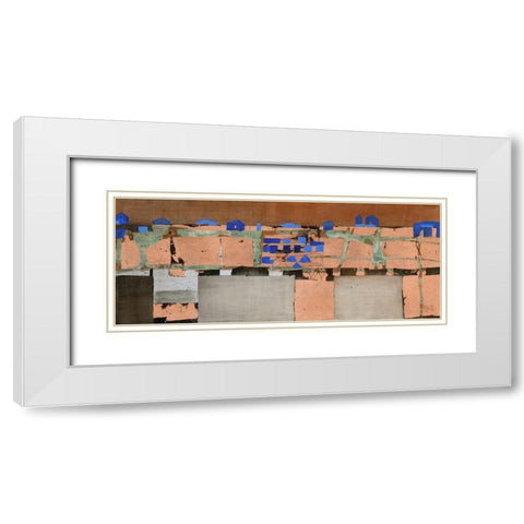 Blue Settlement White Modern Wood Framed Art Print with Double Matting by Richter-Armgart, Rose