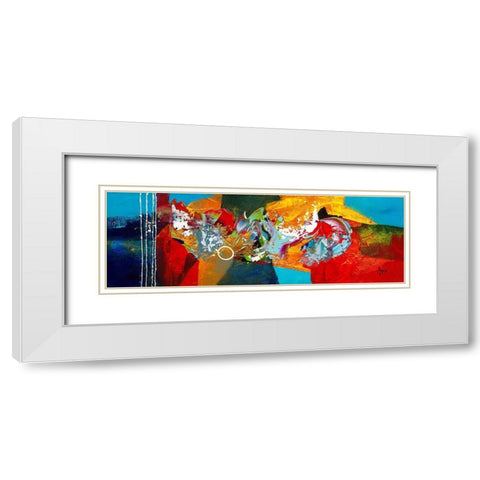 Un monde parfait White Modern Wood Framed Art Print with Double Matting by Jadis