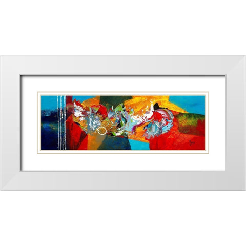 Un monde parfait White Modern Wood Framed Art Print with Double Matting by Jadis