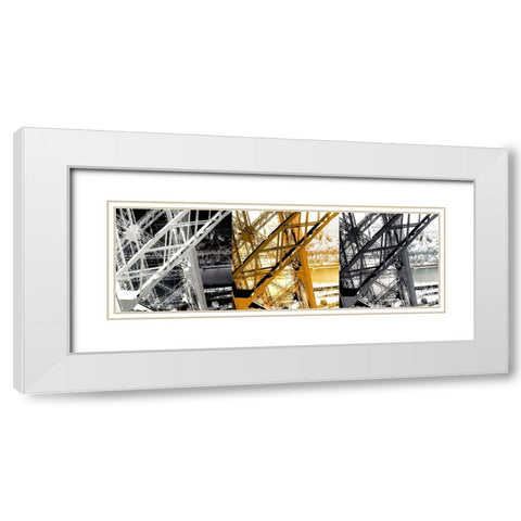 Blanc-Or-Gris White Modern Wood Framed Art Print with Double Matting by Tomas, Lisa