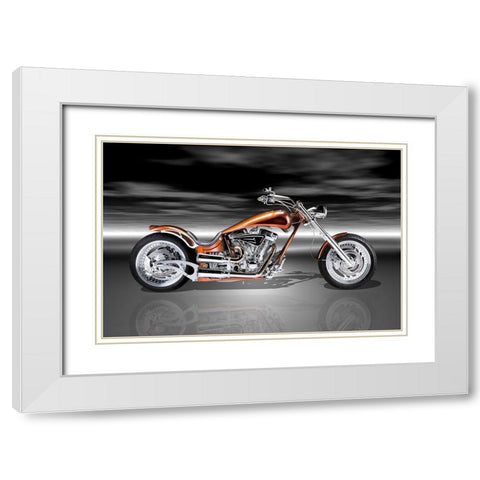 Sprattin TWO White Modern Wood Framed Art Print with Double Matting by Hillert, Peter
