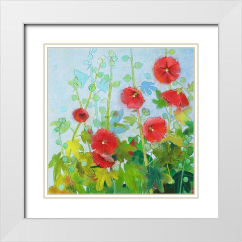 Malven 1 White Modern Wood Framed Art Print with Double Matting by Botman, Loes