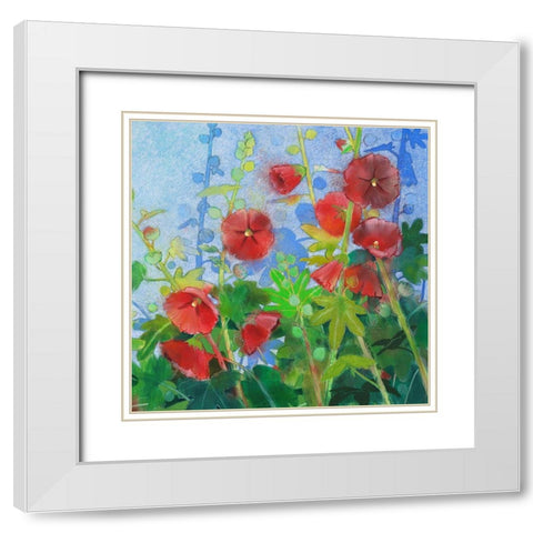 Malven 2 White Modern Wood Framed Art Print with Double Matting by Botman, Loes