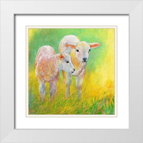 Lammer White Modern Wood Framed Art Print with Double Matting by Botman, Loes