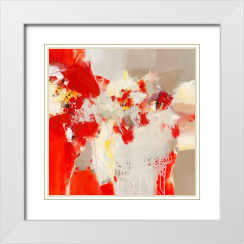 Sublimation III White Modern Wood Framed Art Print with Double Matting by Ball, Veronique