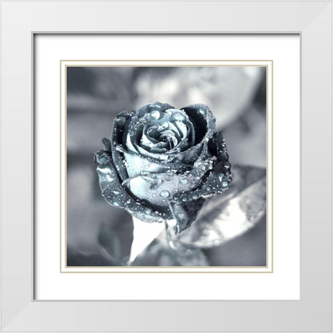 Metallica White Modern Wood Framed Art Print with Double Matting by Seidel, Lily Andrea