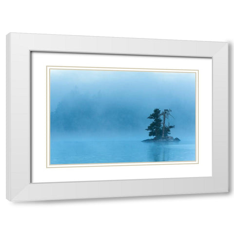 Insel im Klockesjoen White Modern Wood Framed Art Print with Double Matting by Seidel, Leo
