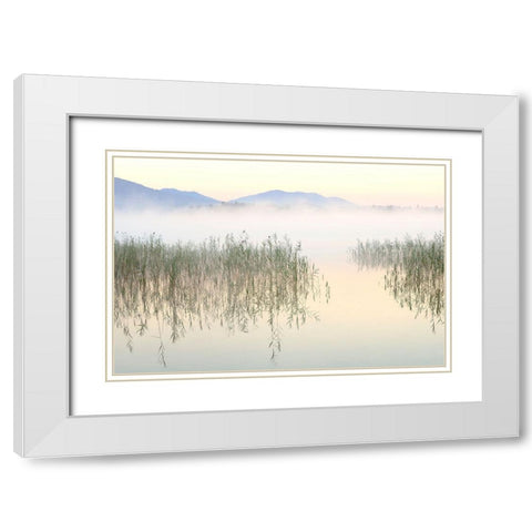 Morgenzauber White Modern Wood Framed Art Print with Double Matting by Steger, Uwe
