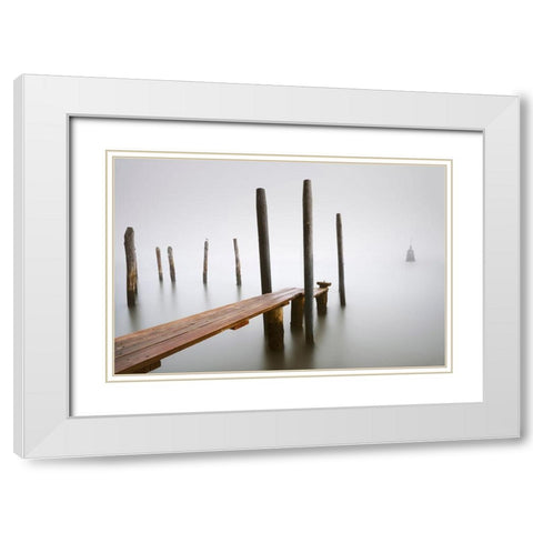 Find Me White Modern Wood Framed Art Print with Double Matting by Bertrande, Arnaud