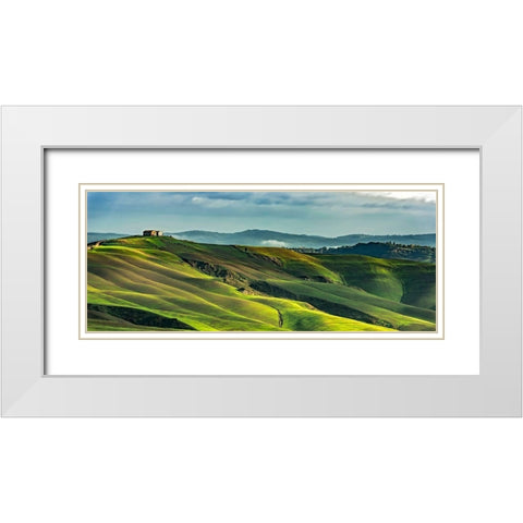 Toscana Crete White Modern Wood Framed Art Print with Double Matting by Fischer, Rolf