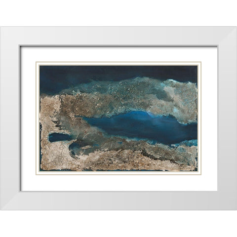 Fiordo III White Modern Wood Framed Art Print with Double Matting by Kotyba, Marion