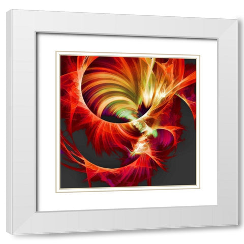 Machine White Modern Wood Framed Art Print with Double Matting by REVILO