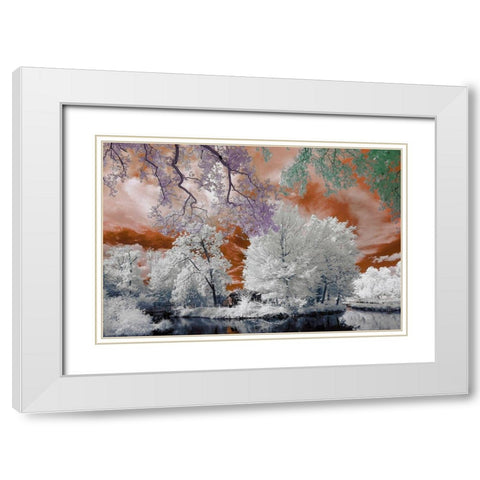 Cayac II v1 White Modern Wood Framed Art Print with Double Matting by Gee, Tonee