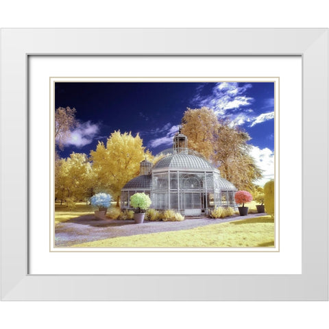 Glasshouse Eiffel White Modern Wood Framed Art Print with Double Matting by Gee, Tonee