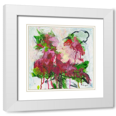 Poisonettia White Modern Wood Framed Art Print with Double Matting by Mayer, Verena