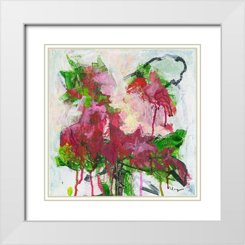 Poisonettia White Modern Wood Framed Art Print with Double Matting by Mayer, Verena