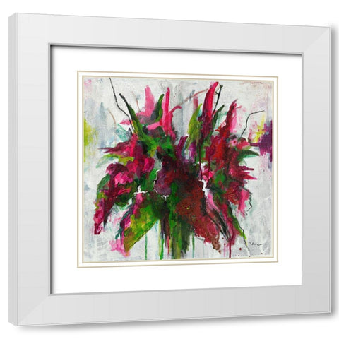 Fresia II White Modern Wood Framed Art Print with Double Matting by Mayer, Verena