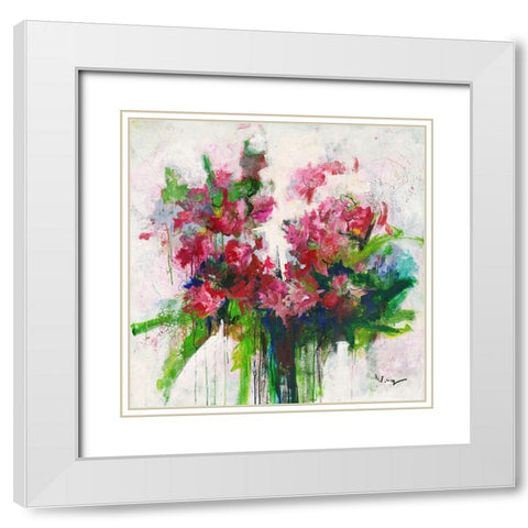 Fuchsia White Modern Wood Framed Art Print with Double Matting by Mayer, Verena