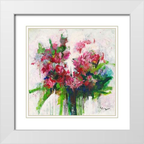 Fuchsia White Modern Wood Framed Art Print with Double Matting by Mayer, Verena
