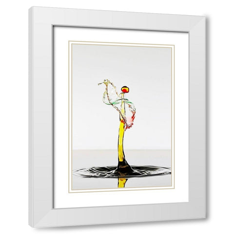 Le guitariste White Modern Wood Framed Art Print with Double Matting by Sanchez, Manuel