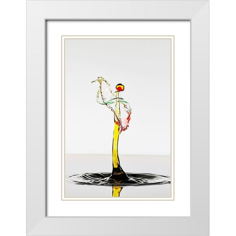 Le guitariste White Modern Wood Framed Art Print with Double Matting by Sanchez, Manuel
