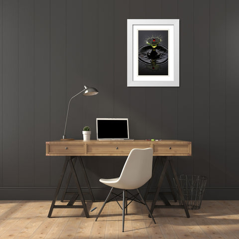 Lemon Cherry White Modern Wood Framed Art Print with Double Matting by Sanchez, Manuel