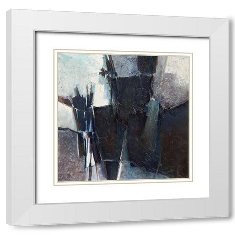 Noirceur White Modern Wood Framed Art Print with Double Matting by Marchi