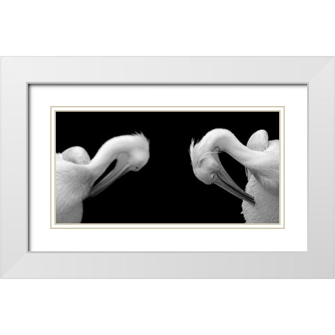 Activity White Modern Wood Framed Art Print with Double Matting by Steger, Uwe