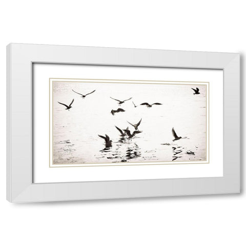 White and Black White Modern Wood Framed Art Print with Double Matting by Steger, Uwe