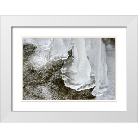Ice White Modern Wood Framed Art Print with Double Matting by Steger, Uwe