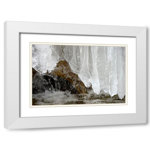 Frozen White Modern Wood Framed Art Print with Double Matting by Steger, Uwe