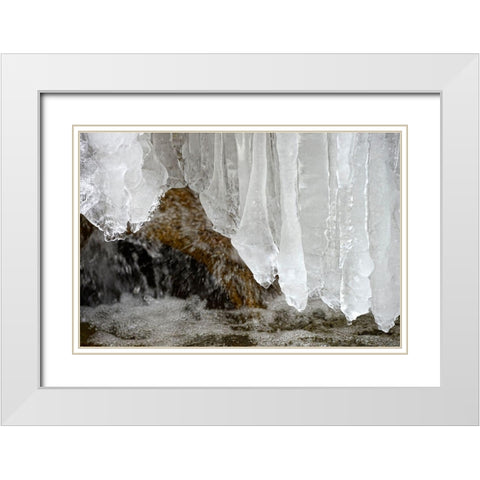 Frozen White Modern Wood Framed Art Print with Double Matting by Steger, Uwe