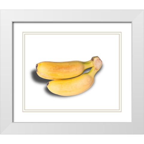 Bananas White Modern Wood Framed Art Print with Double Matting by Brosius, Volker