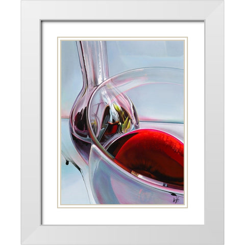 Rouge dhiver White Modern Wood Framed Art Print with Double Matting by Heneuy, William