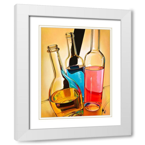 Ambiance Festive White Modern Wood Framed Art Print with Double Matting by Heneuy, William