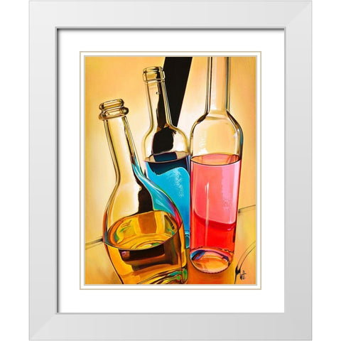 Ambiance Festive White Modern Wood Framed Art Print with Double Matting by Heneuy, William