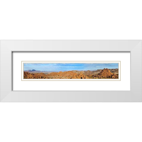 Damaraland White Modern Wood Framed Art Print with Double Matting by Hillert, Peter