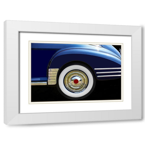 Blue Road I White Modern Wood Framed Art Print with Double Matting by Hillert, Peter