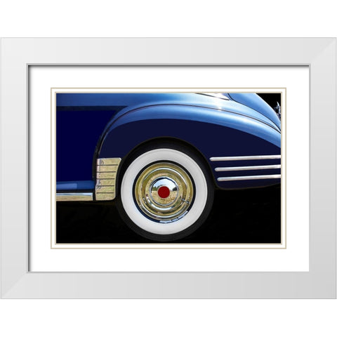 Blue Road I White Modern Wood Framed Art Print with Double Matting by Hillert, Peter
