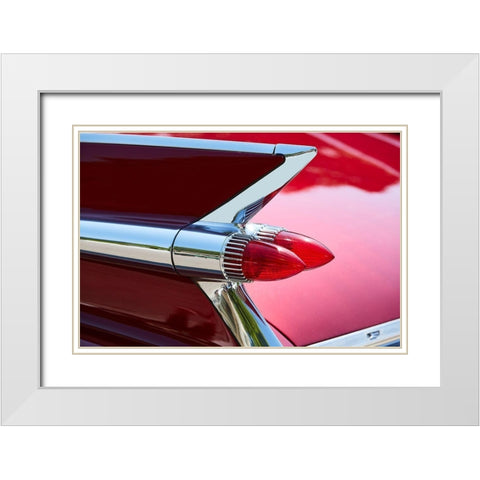 Red Road II White Modern Wood Framed Art Print with Double Matting by Hillert, Peter
