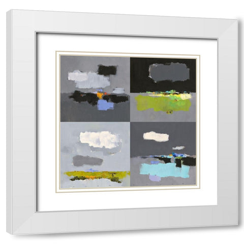 4 x 50 x 50 White Modern Wood Framed Art Print with Double Matting by Groenhart, Jan