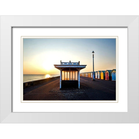 Evening Stroll White Modern Wood Framed Art Print with Double Matting by Copeland, Gill