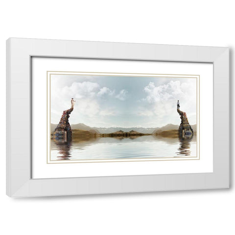 Mister and Misses Gemstone White Modern Wood Framed Art Print with Double Matting by Hillert, Peter