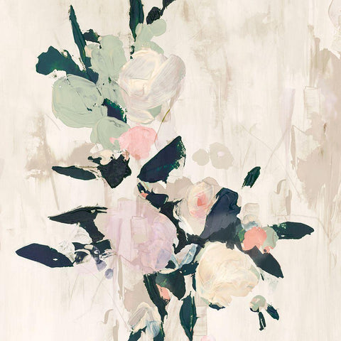 Flowers in Spring I  White Modern Wood Framed Art Print by Aria K