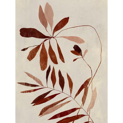 Rust II  Black Modern Wood Framed Art Print by Aria K